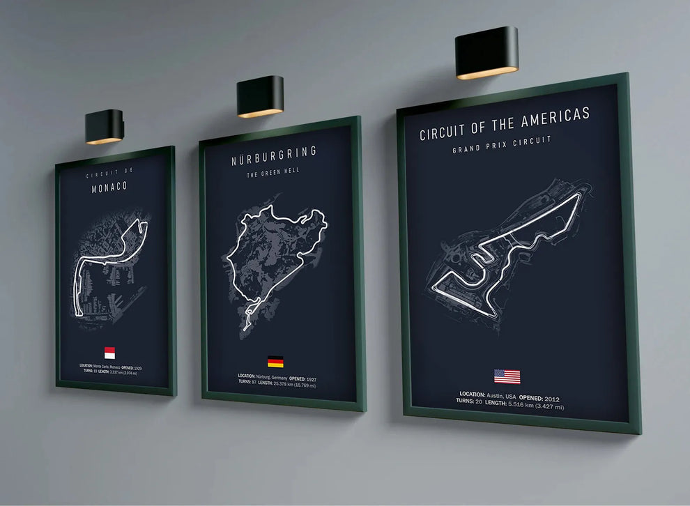 Affiche Circuit de F1 (Navy)