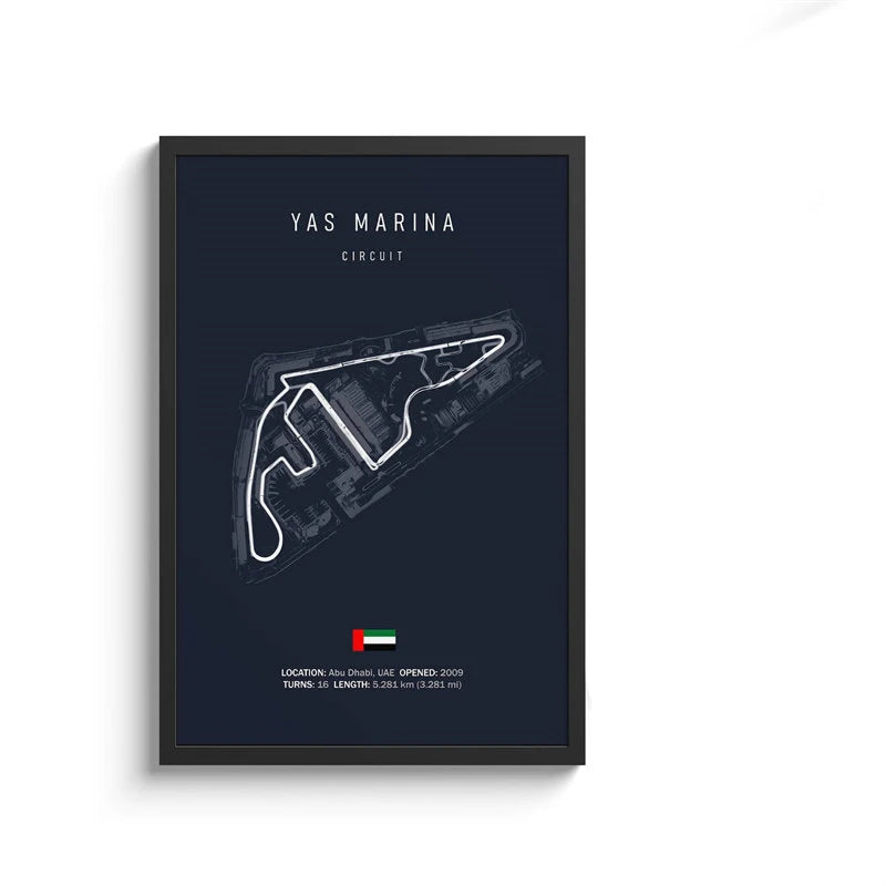 Affiche Circuit de F1 (Navy)
