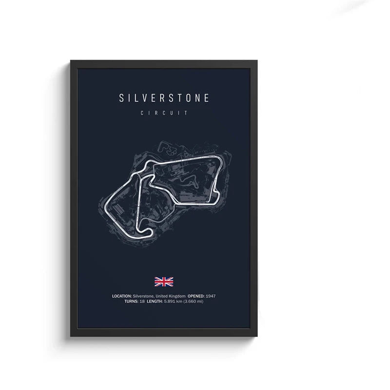 Affiche Circuit de F1 (Navy)