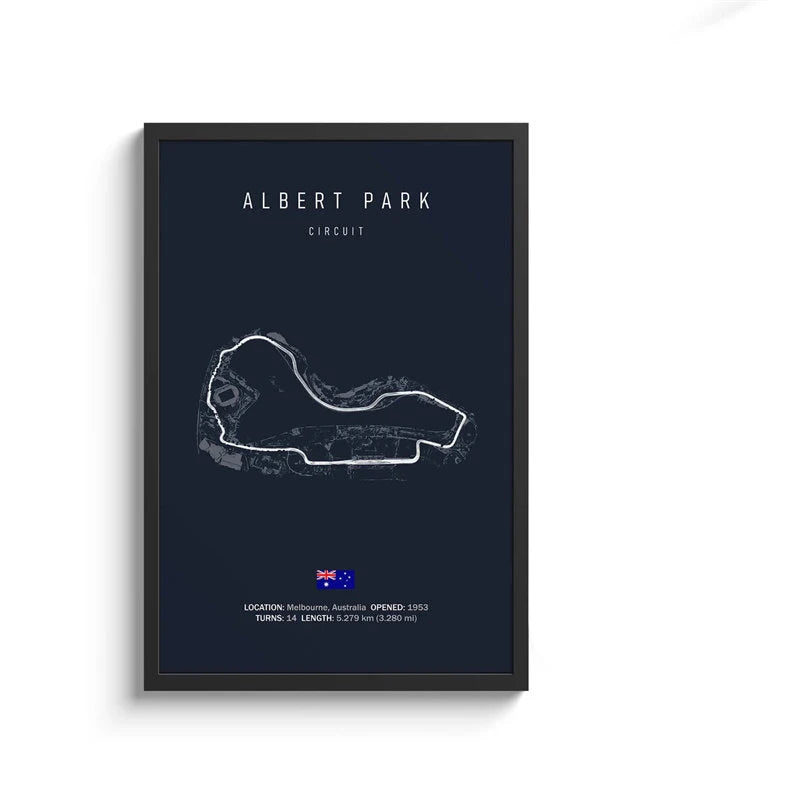 Affiche Circuit de F1 (Navy)