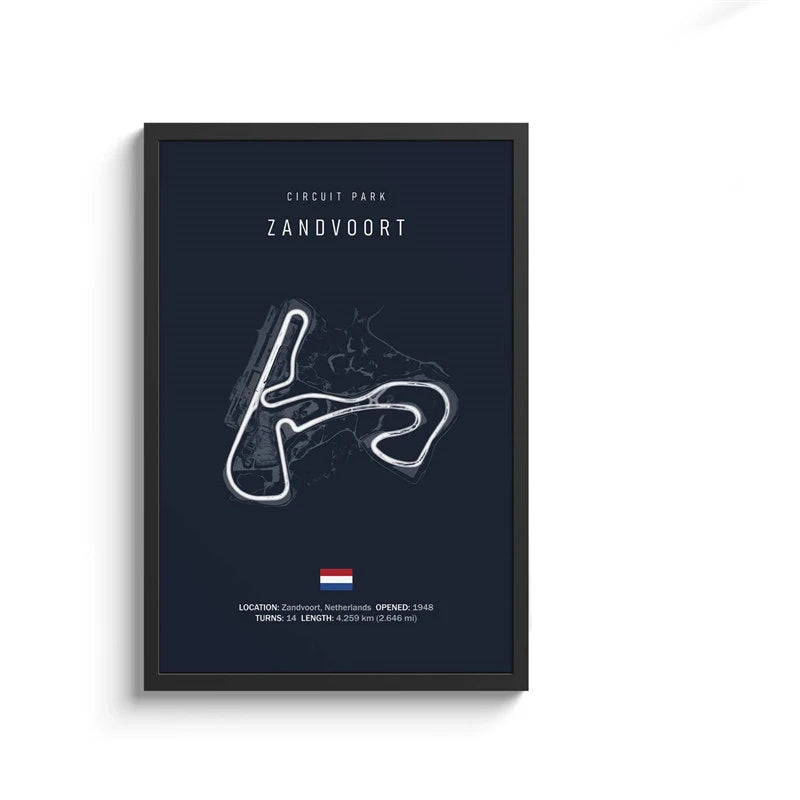 Affiche Circuit de F1 (Navy)
