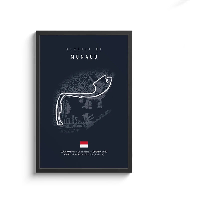 Affiche Circuit de F1 (Navy)