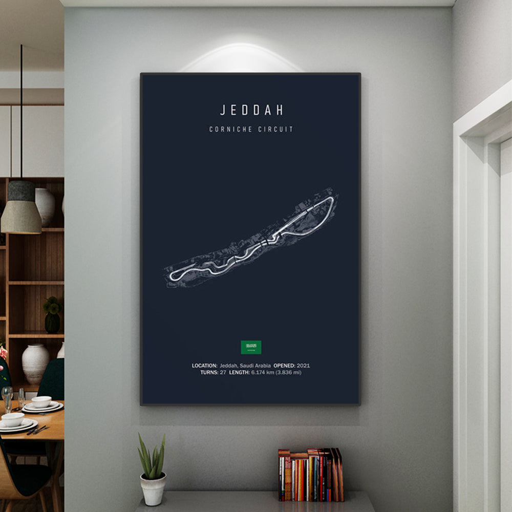 Affiche Circuit de F1 (Navy)