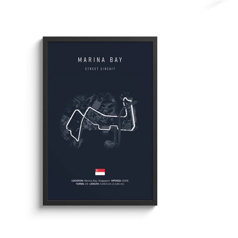 Affiche Circuit de F1 (Navy)