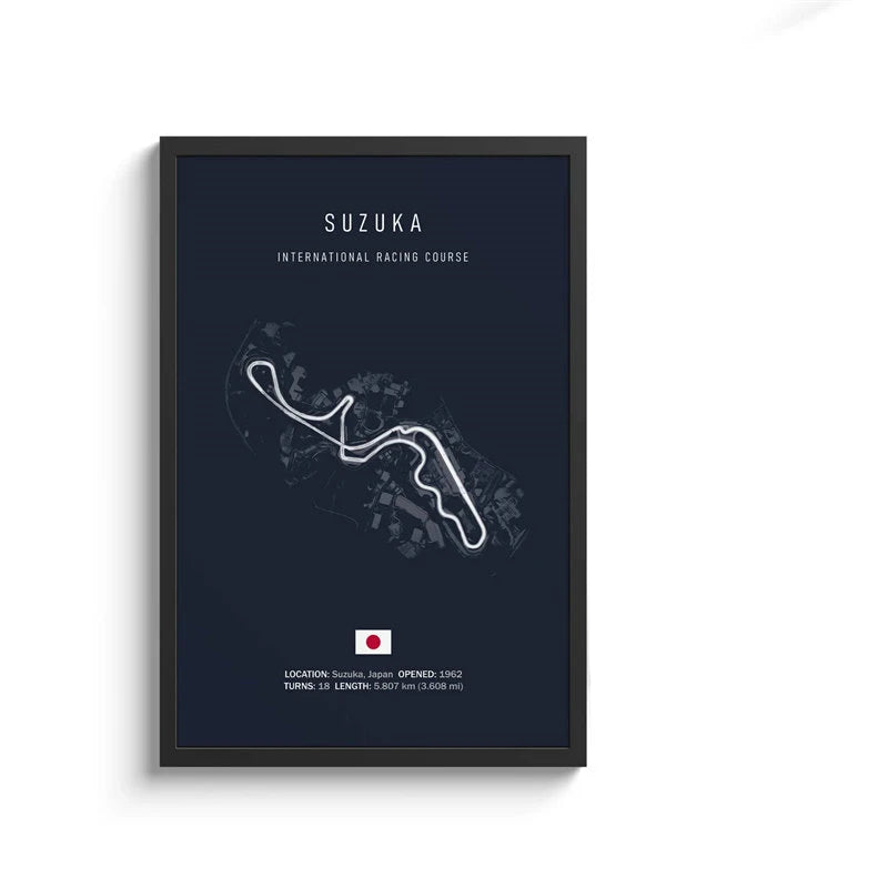 Affiche Circuit de F1 (Navy)