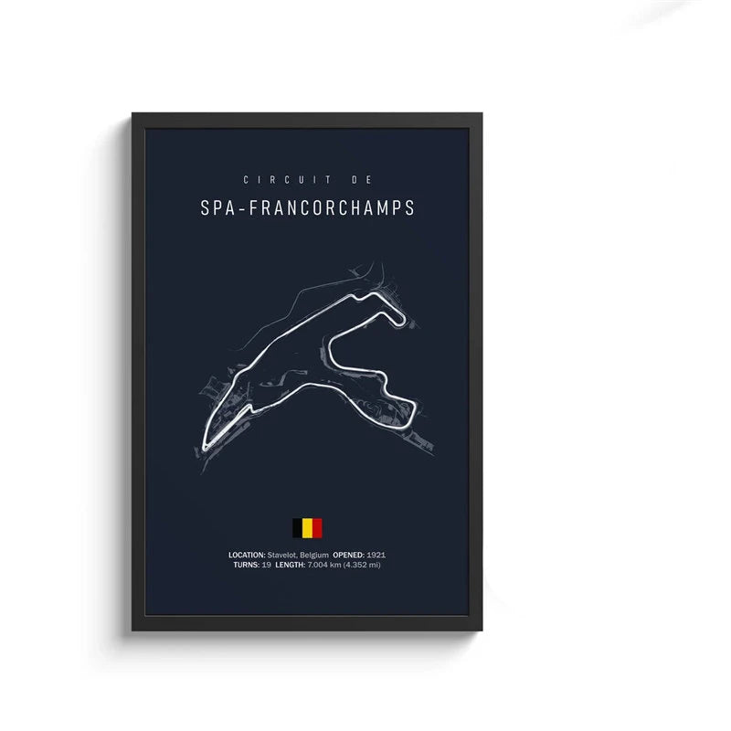 Affiche Circuit de F1 (Navy)