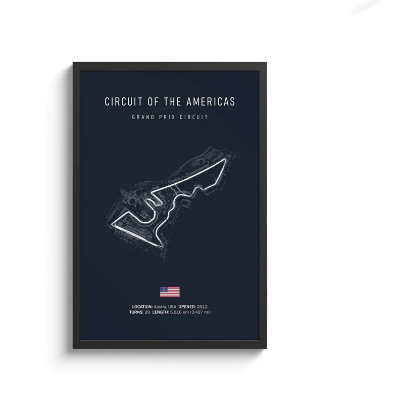 Affiche Circuit de F1 (Navy)