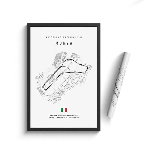 Affiche Circuit de F1 (Blanc)